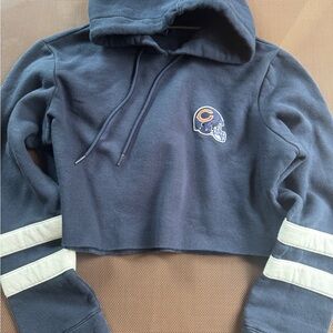 Chicago Bears Navy Blue Cropped Hoodie XS